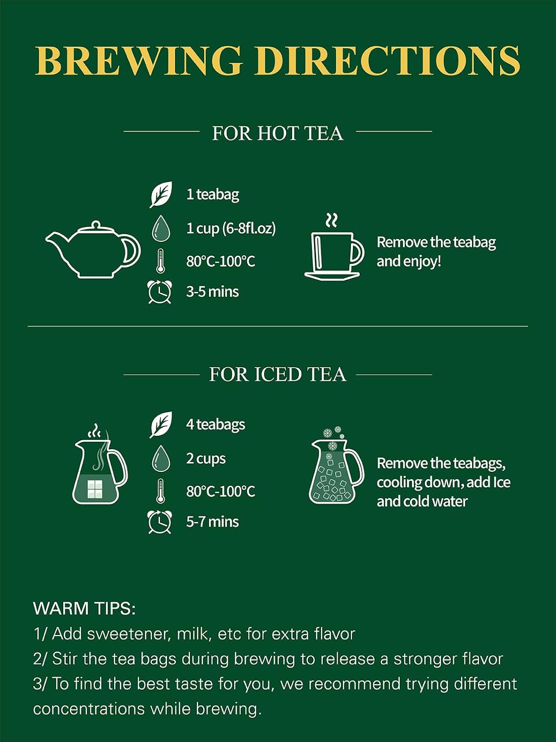 GLDNT Organic Green Tea Bags, Natural Organic Green Tea, Caffeinated, 100ct