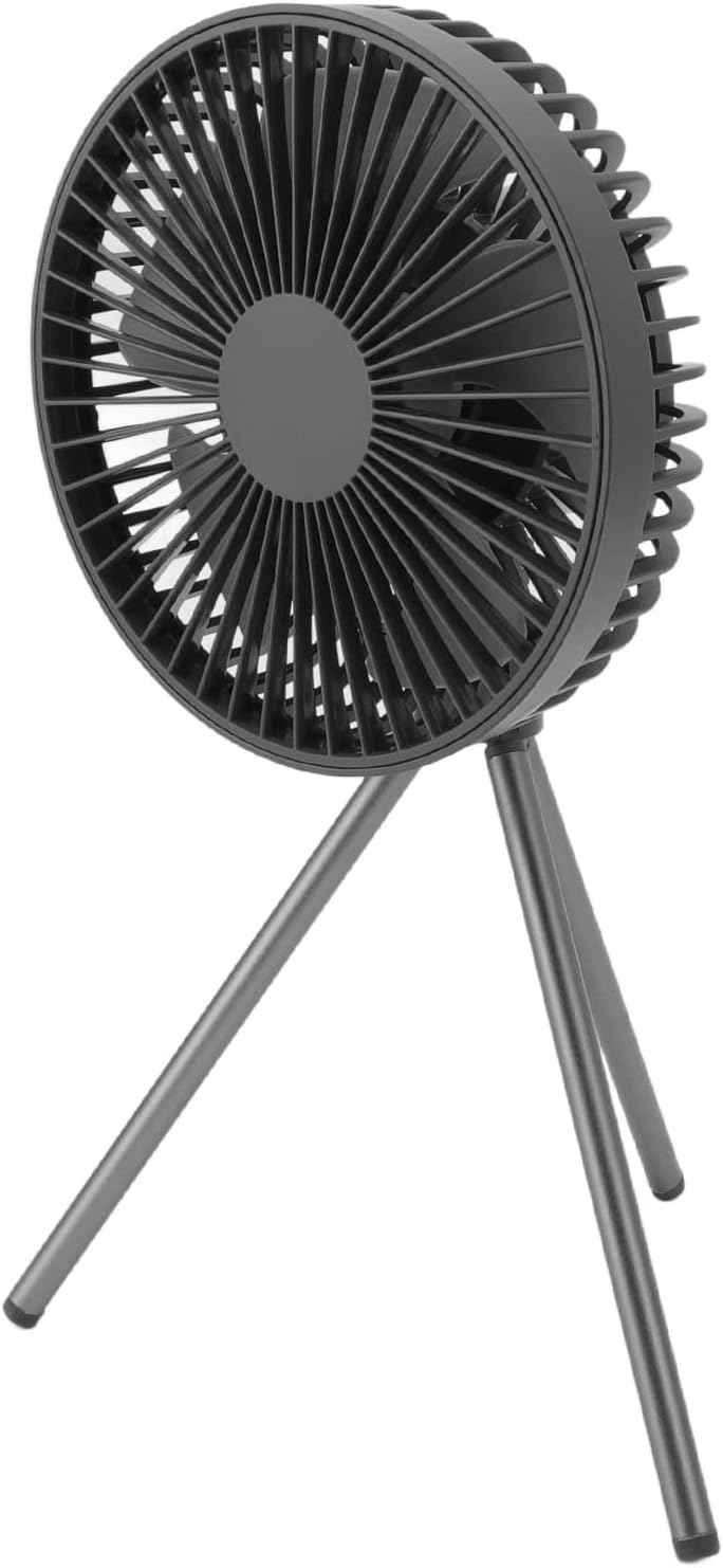 Baby Stroller Fan with Flexible Tripod, Rechargeable Portable Fan, Timing Function 3 Speed, Power Bank for Outdoor Travel (Gray)