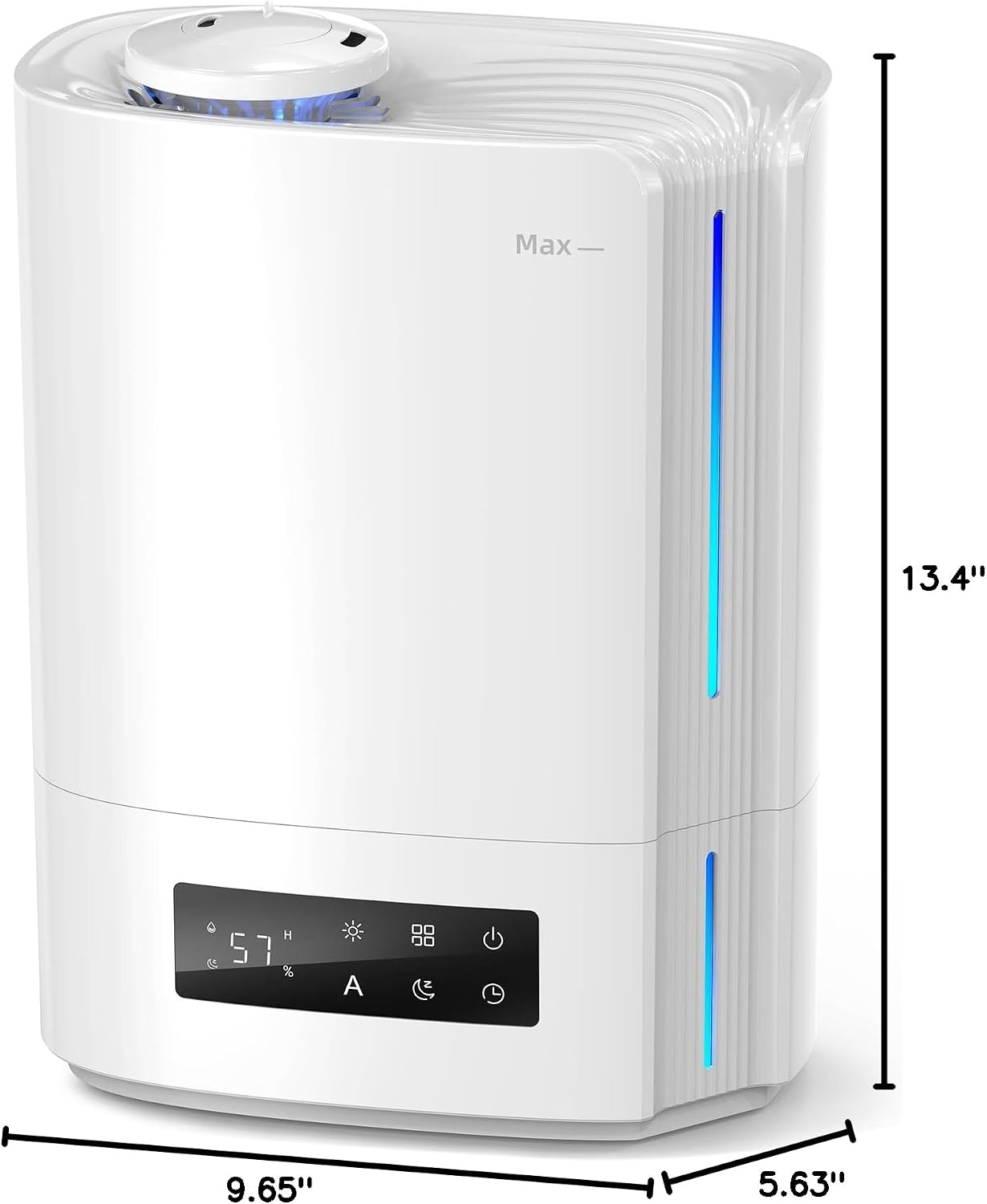 BREEZOME 6L Humidifiers for Bedroom Large Room & Essential Oil Diffuser, Ultrasonic Top Fill Cool Mist Humidifiers for Baby, Plants, Nursery Last up to 60 Hours, Smart Humidistat Control, Quiet, Black
