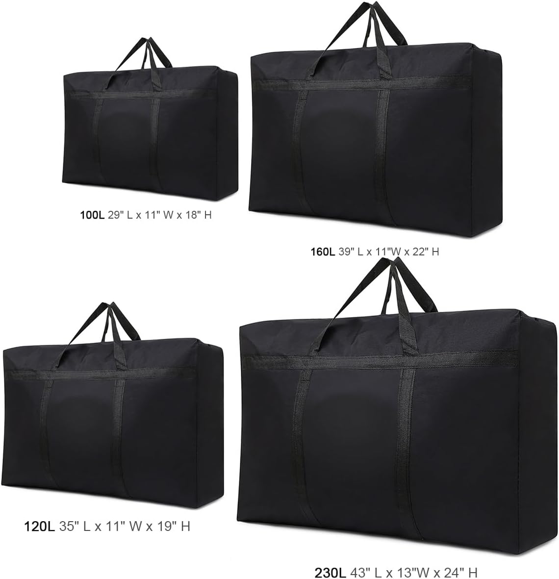Heavy Duty Storage Bag with Handles for Moving & Storage (46Gal - 1 Pack)