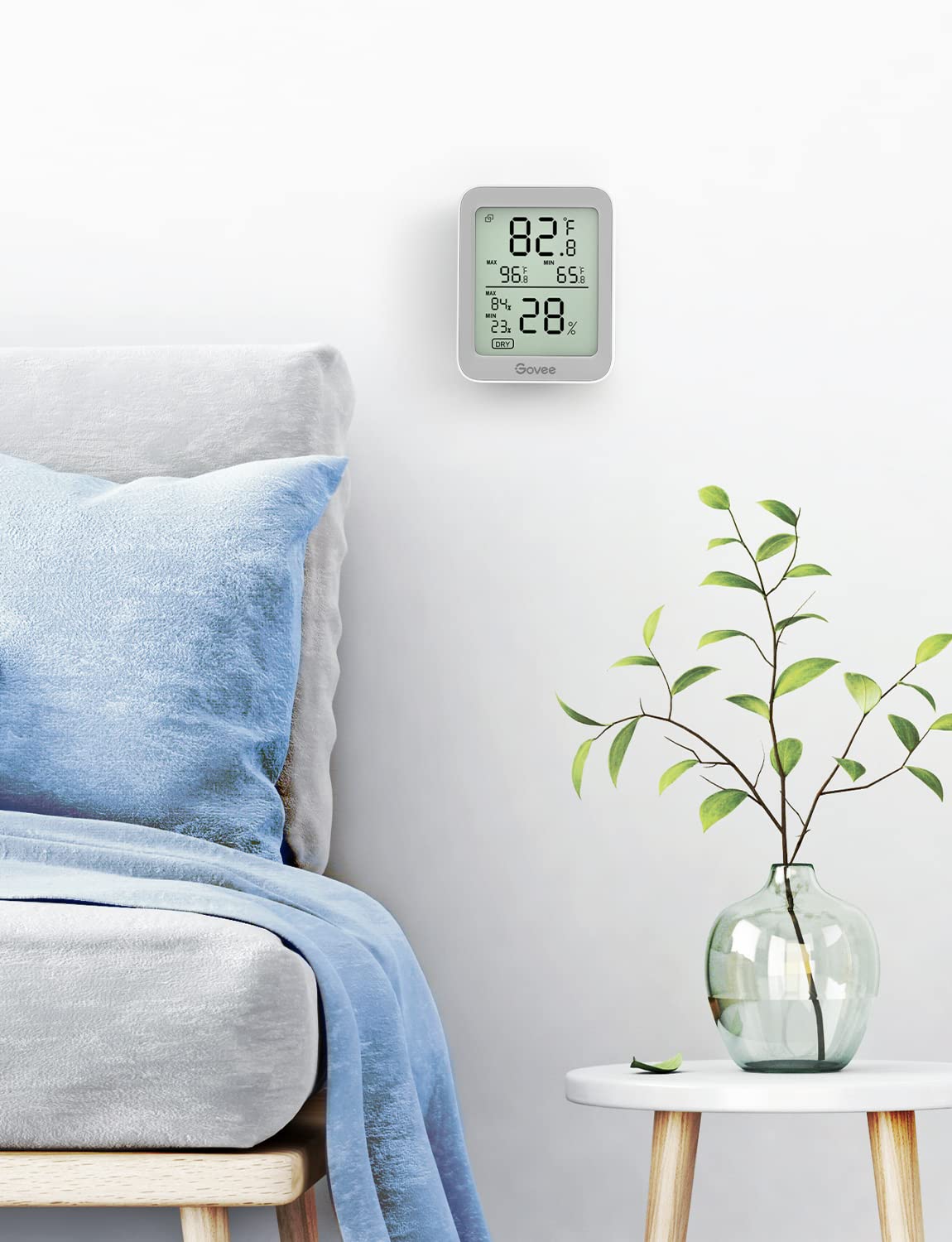 Govee Indoor Hygrometer Thermometer 2Pack H5075 with Bluetooth App Control | Room Temperature Humidity Meter, 164ft Remote Monitor, Smart Alerts, 2 Years Data Storage Export, for Bedroom Wine Cellar