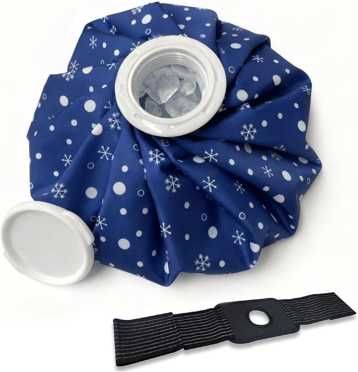 Reusable Ice Pack for Injuries & Pain Relief, 9 Inch Snowflake Design Hot & Cold Therapy Pack, Leak-Proof Ice Bag for Muscle, Joint Pain & Swelling, First Aid, Sports & Home Use