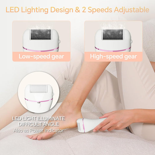 Electric Foot Callus Remover, 12 in 1 Pedicure Kit with 3 Rollers