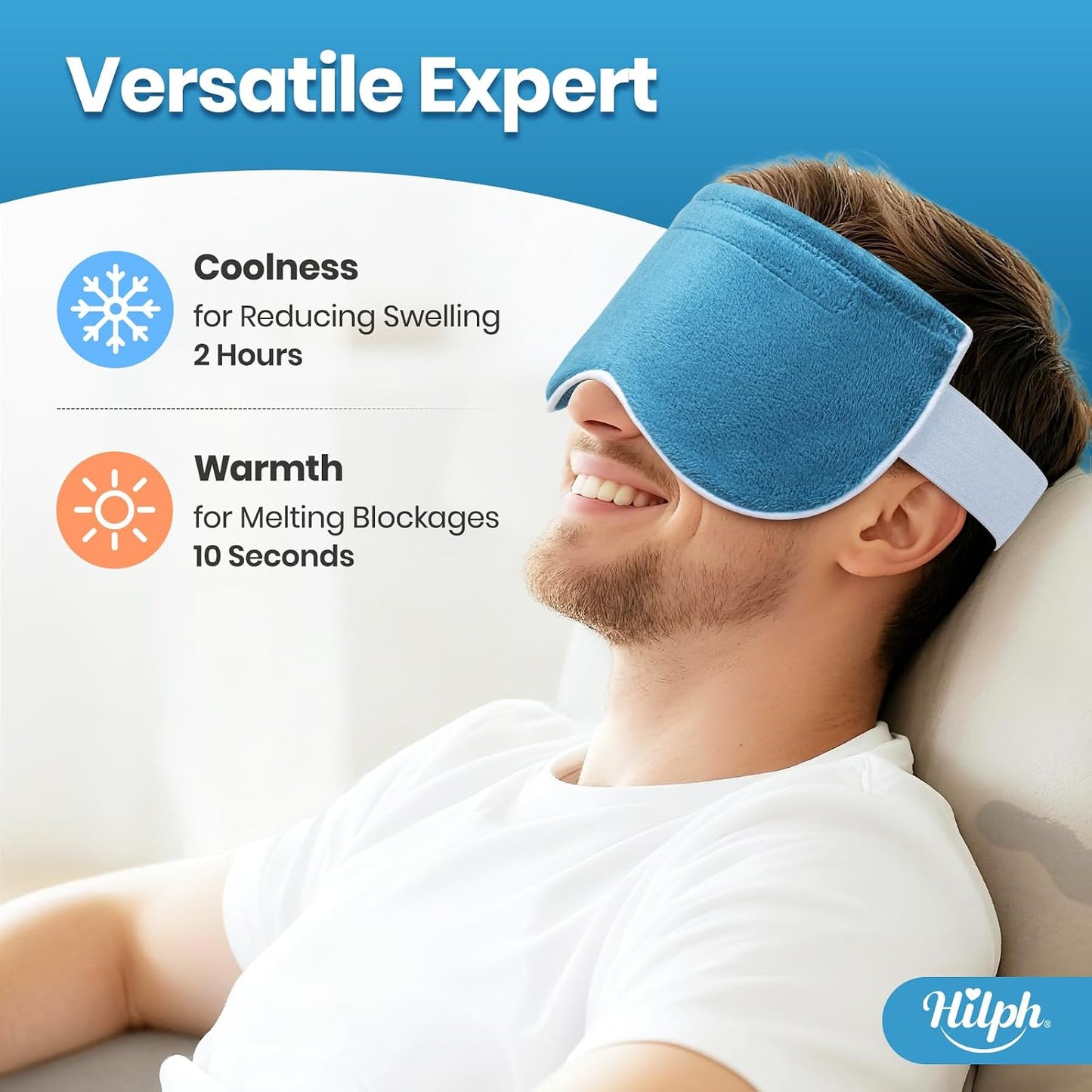 3D Heated Eye Mask for Dry Eyes,Microwavable Moist Heat Eye Compress