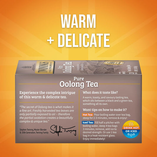 Twinings of London Pure Oolong Tea Bags, 20 Count (Pack of 6)