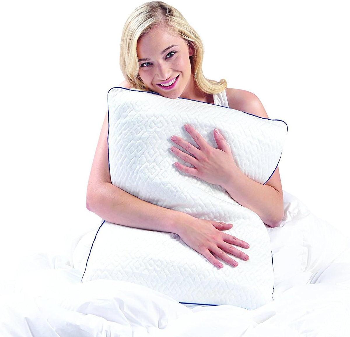 Sleep Innovations Forever Cool Gel Memory Foam Pillow, Standard (Pack of 2), White 2 Count