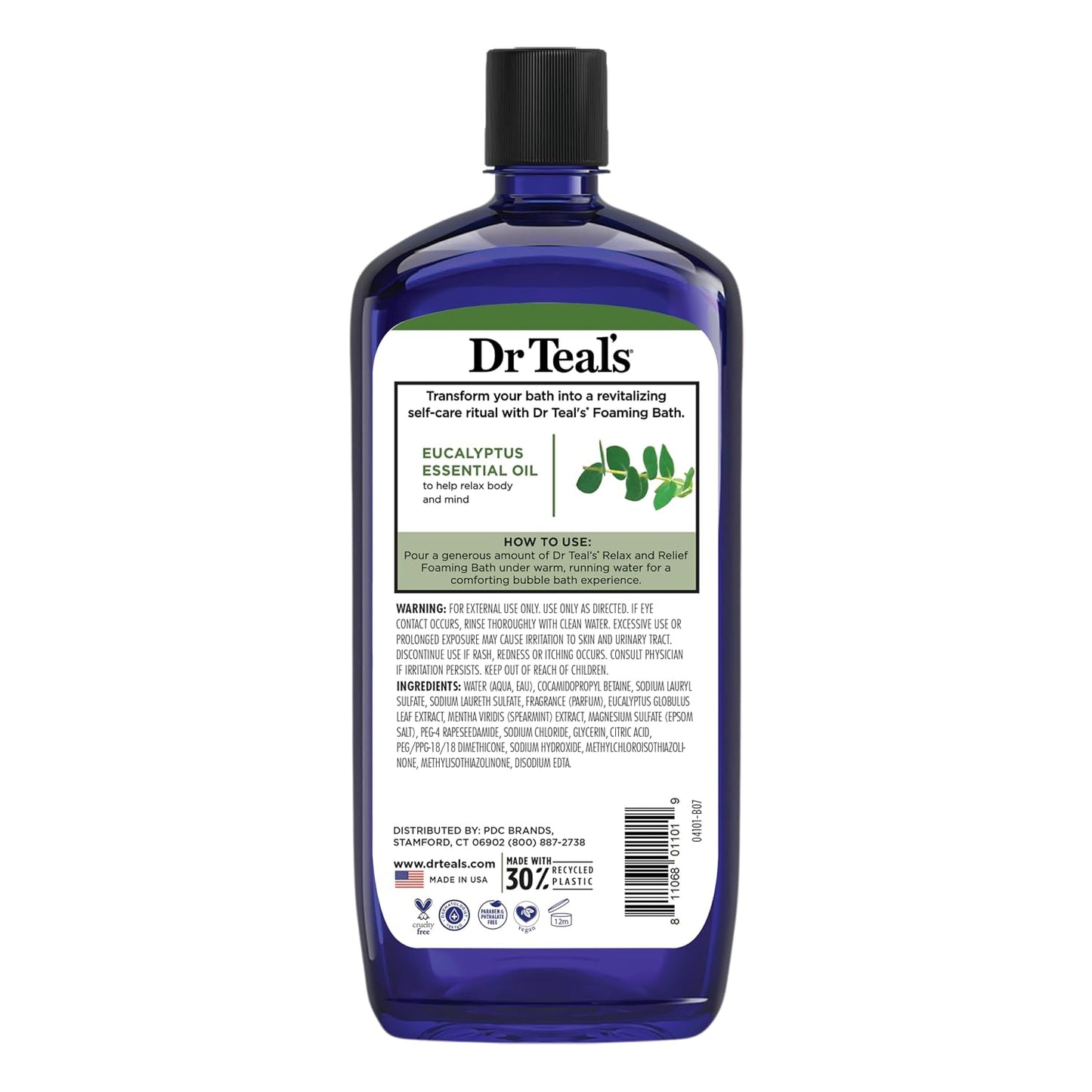 Dr Teal's Foaming Bath with Pure Epsom Salt, Soothe & Sleep with Lavender, 34 fl oz (Pack of 2)