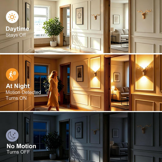 Motion Sensor light Indoor, Magnetic Rechargeable Wall Sconces