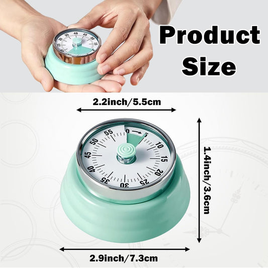 60-Minute Magnetic Visual Timer, Silent Operation and No Battery Needed, Time Management Tools for Kitchen, Homeschool Desk, Office Meetings & Home Learning Timer (Green)