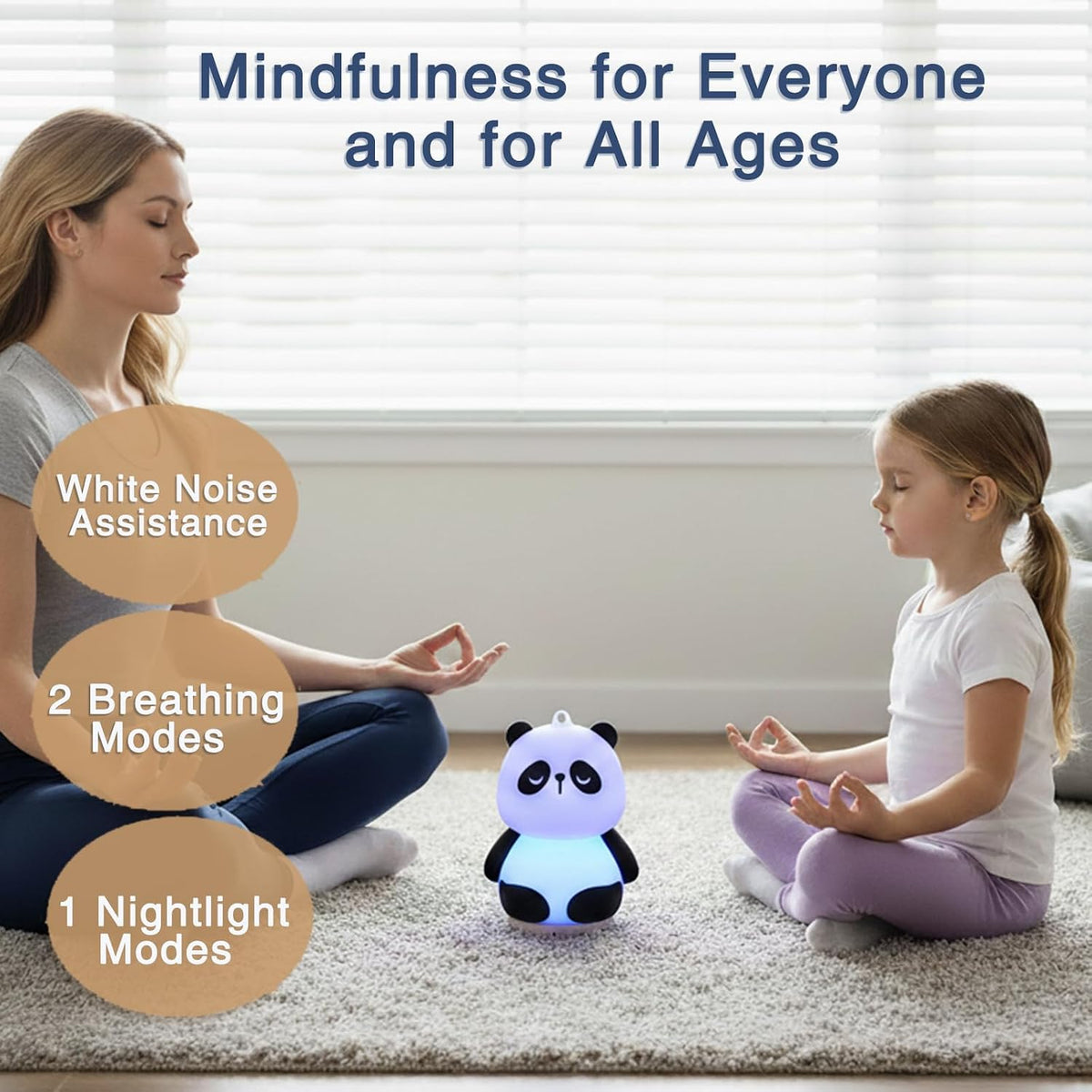 Panda Meditation Guided Visual Meditation ADHD Tool "'4 6 8" for Mindfulness | Slow Your Breathing & Calm Your Mind for Stress & Anxiety Relief | Perfect for Adults & Kids