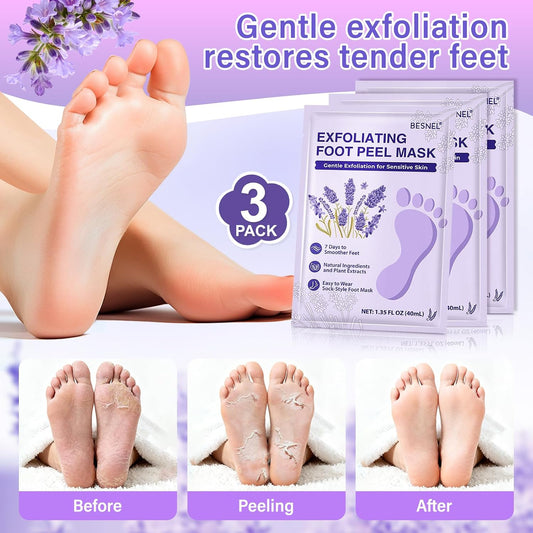 8Pack Moisturizing&Foot Peeling Foot Mask,Hydrating Foot Masks Dry Cracked