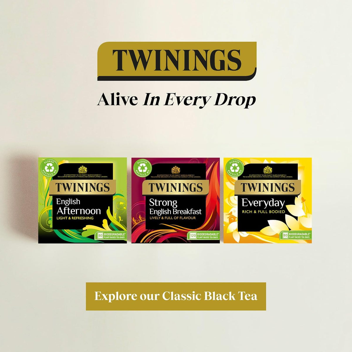 Twinings 1706 Strong Breakfast 80's (Pack of 4, Total 320 Tea Bags)