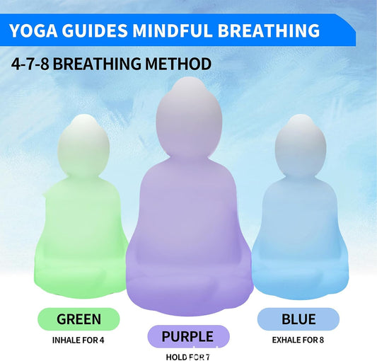 Guided Visual Meditation Breathing Light, Portable 3 Color Breathing Mode Mindfulness Tool, Guided Visual Meditation Lamp, for Home
