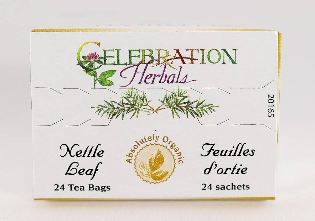 Celebration Herbals Organic Nettle Leaf Tea Caffeine Free, Feuilles D'ortie -- 24 Herbal Tea Bags