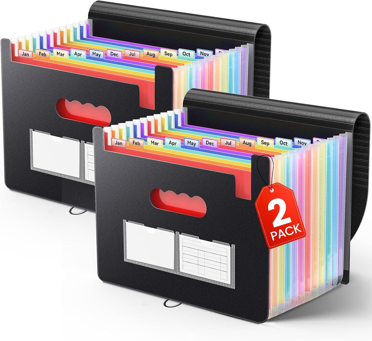 Sooez Accordion File Organizer, 13 Pocket Expanding File Folders, Letter/A4