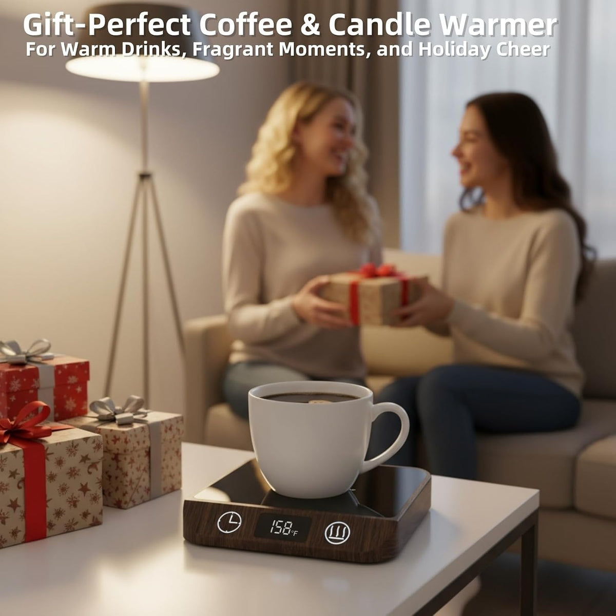 Coffee Mug Warmer & Candle Warmer 2-in-1, Electric Cup Warmer for Desk