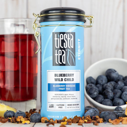 Tiesta Tea Blueberry Wild Child, Blueberry Hibiscus Herbal Tea, 5.5oz