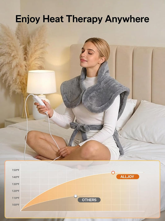 ALLJOY Heating Pad for Neck and Shoulders and Back Pain Relief