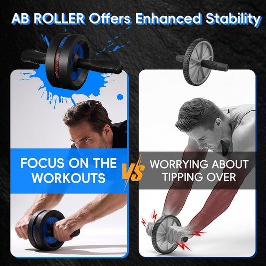 Ab Roller Wheel for Abs Workout with 2 Knee Pads for Home Gym