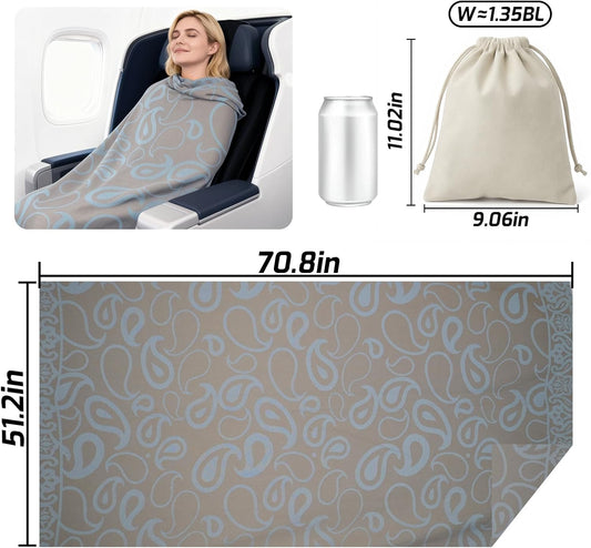 Travel Blanket Airplane - Ultra Soft & Lightweight Knit Design
