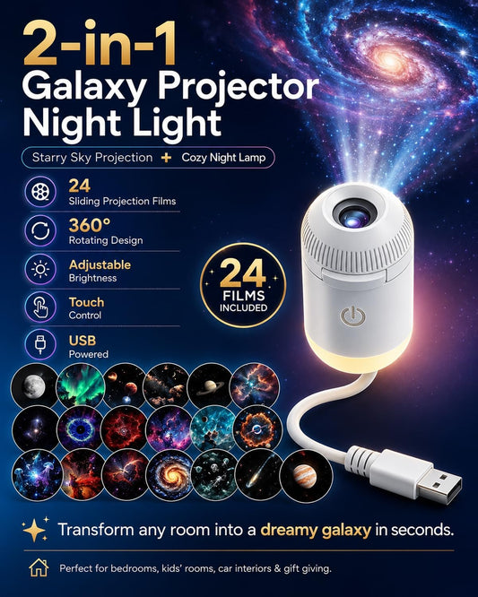 Galaxy Projector Star Sunset Lamp Space Night Light for Bedroom Aurora Planetarium De Galaxias para Habitación Mini USB Starry Sky Astronaut Fantasy Ceiling Wall LED Moon Nightlights Decor