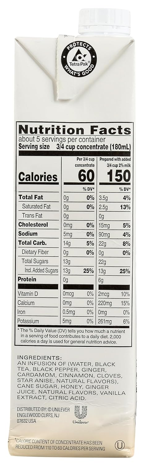 TAZO Skinny Chai Tea Latte Concentrate, 32 FZ