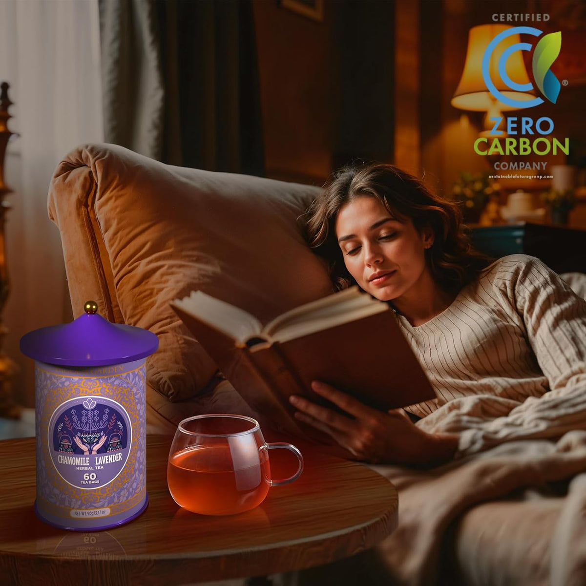 Life Plus Style Gourmet Pagoda Garden Chamomile Lavender Herbal Tea Caffeine Free Hot or Iced Floral Blend Natural Delicious Sleep Tea 60 Tea Bags