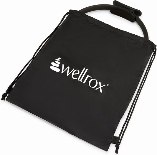 Wellrox Pilates Ring and Carrying Bag- Lightweight Magic Circle Yoga Ring- Core, Thigh and Arm Exerciser for Yoga, Pilates, Strength Training (15 inches)
