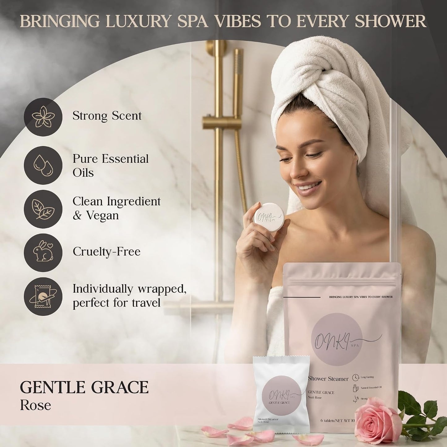 Lavender Chamomile Shower Steamers Aromatherapy 6 Pack – Lavender Shower Steamer for Sleep, Relaxation & Calm – Chamomile Spa Shower Bombs for Women & Men, Individually Wrapped