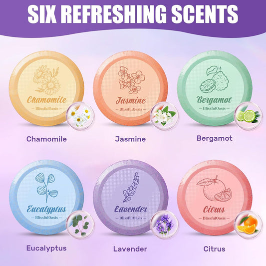 Shower Steamers 6 Packs, Shower Bath Bombs with Natural Fragrance