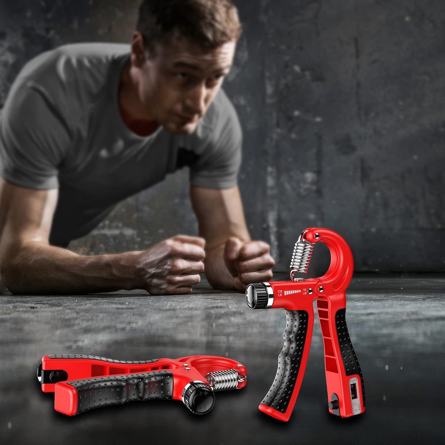 KDG Hand Grip Strengthener 2 Pack Adjustable Resistance 10-130 lbs Forearm Exerciser,Grip Strength Trainer for Muscle Building and Injury Recovery for Athletes