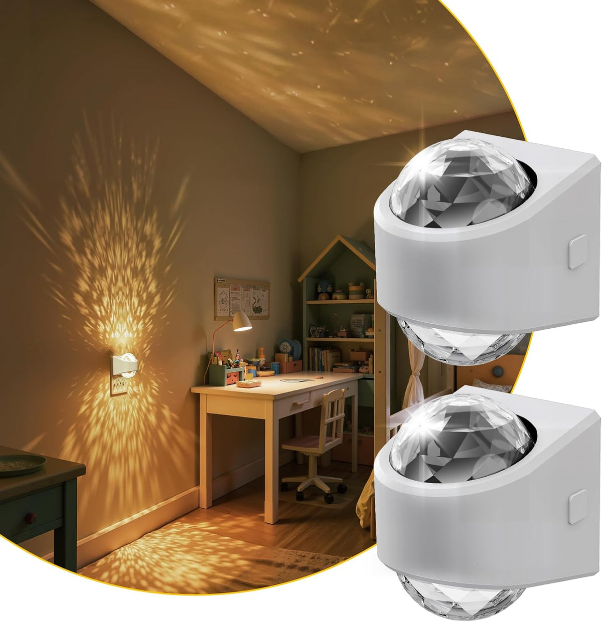 L LOHAS LED Night Light,Projector Night Light with Dusk to Dawn Sensor