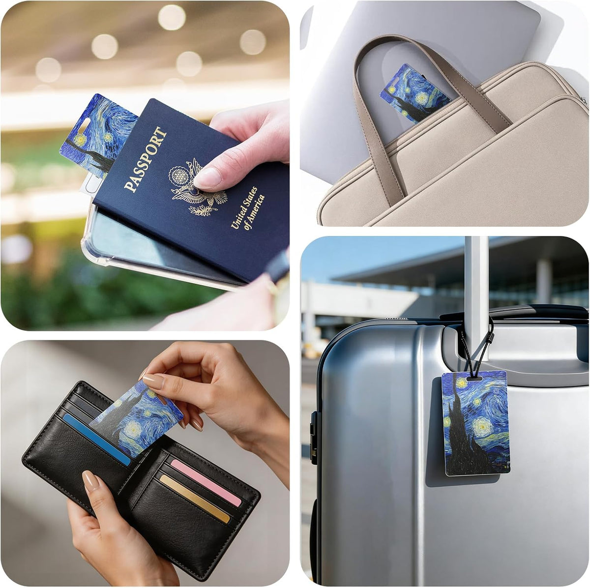 Wireless Charging Wallet Tracker Card, 12-Month Battery, Android & iOS