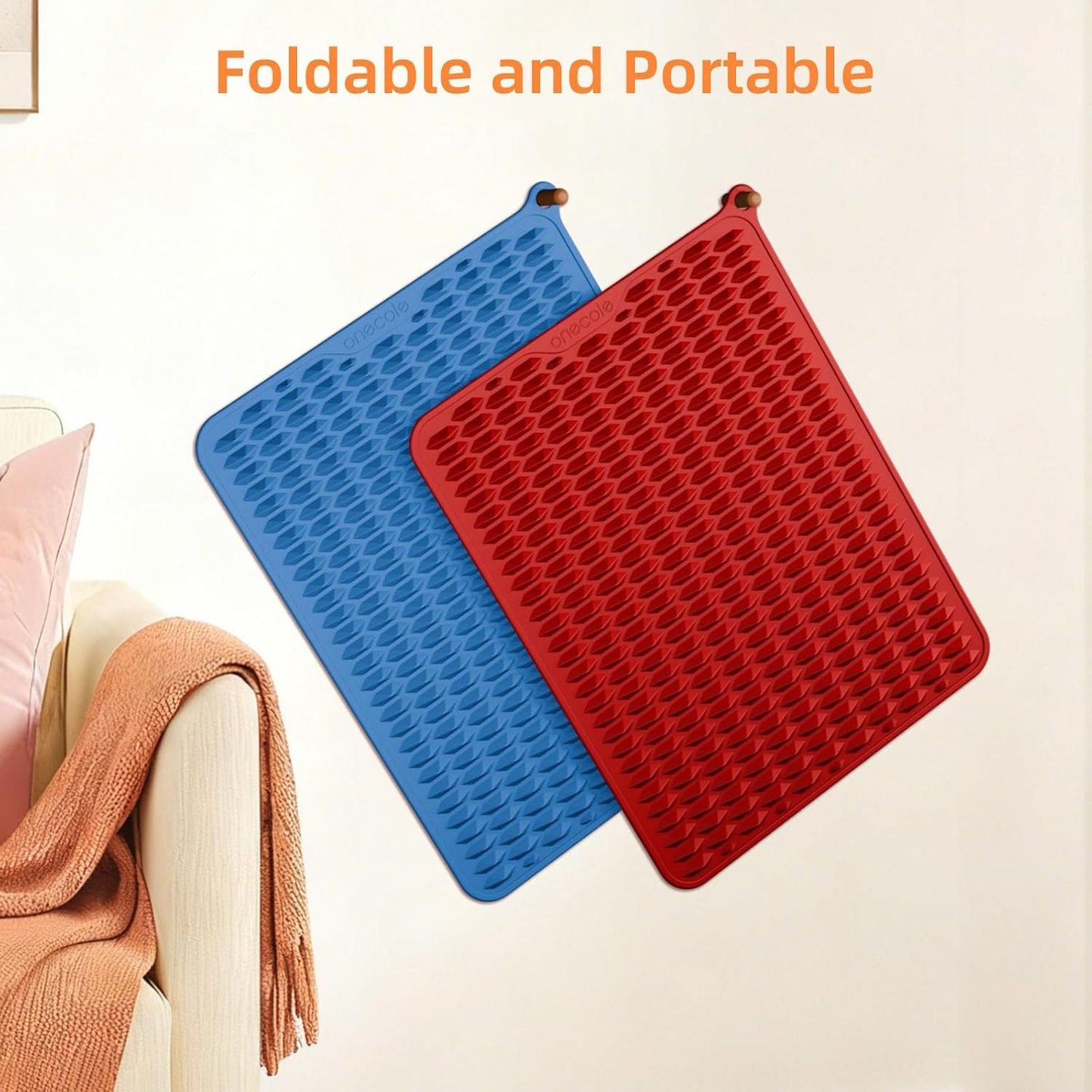 Acupressure Mat for Foot Massage, Silicone Foot Reflexology Mat, Portable Feet Mat for Plantar Fasciitis Relief and Muscle Relaxation