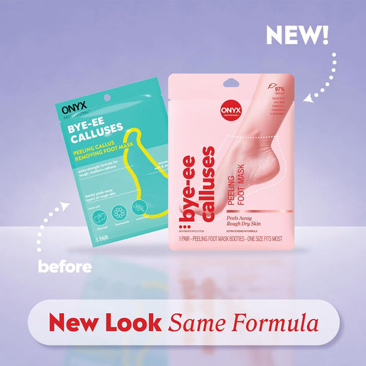 Onyx Professional Foot Peel Mask Callus Remover, 2 pack - Dead Skin Remover, Foot Exfoliator, Cracked Heel Treatment, Peeling Callus Removing Foot Mask Pedicure Kit For Smooth Soft Healthy Feet