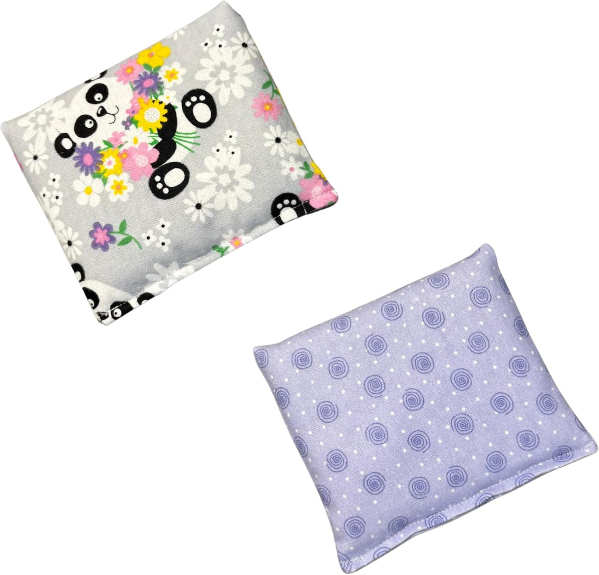 HOME COMFORT Ultra Mini Microwavable Heating & Cooling Pads - 100% Natural Rice 2-Pack (4.5” X 5”) (Pink Combo 3)