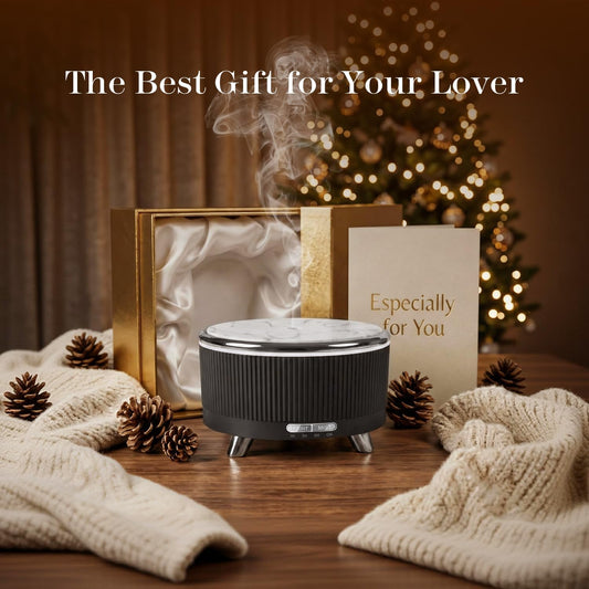 20-Hour Long-Lasting Aromatherapy, 500ML Large Essential Oil Diffuser: Ultrasonic Cool Mist Humidifier with Remote Control, 7 Color Lights, Timer, Auto-Off for Home/Bedroom/Yoga (White)