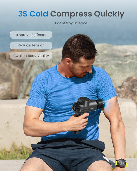 RENPHO Active Thermacool Massage Gun Deep Tissue with Heat & Cold, 5 Speeds