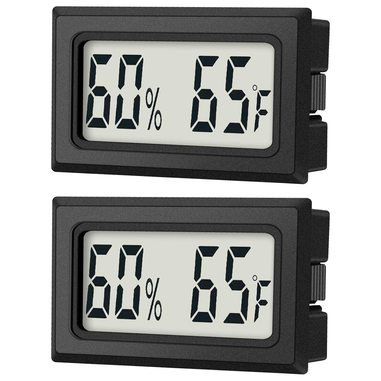 Mini Digital Thermometer 2-Pack Hygrometer Indoor Humidity Monitor Temperature Humidity Gauge Meter with Fahrenheit (℉) for Greenhouse, Garden, Cellar, Closet Etc by DWEPTU