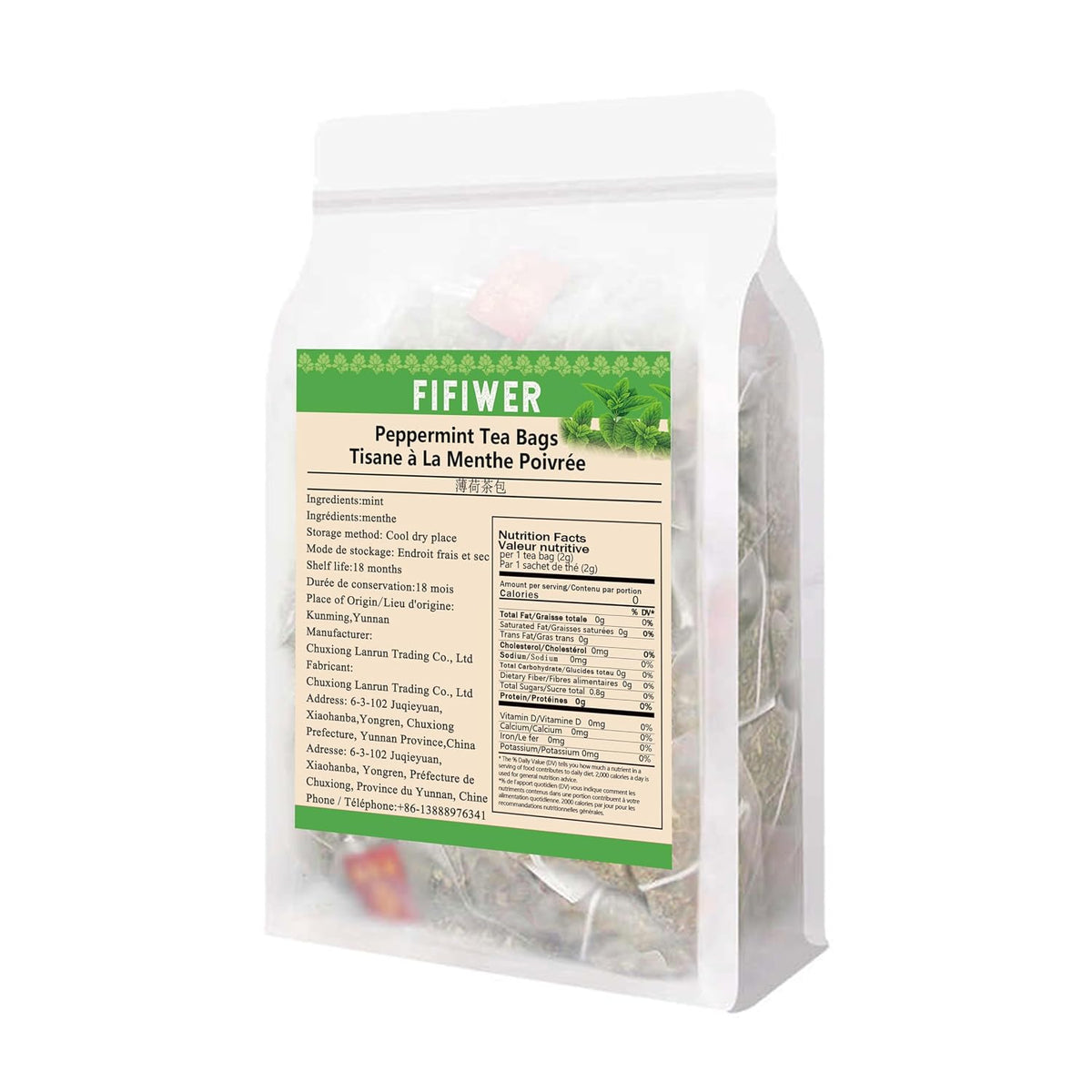 Peppermint Tea Bags 2g X 50 Teabags,Spearmint Tea Bags mint tea bags