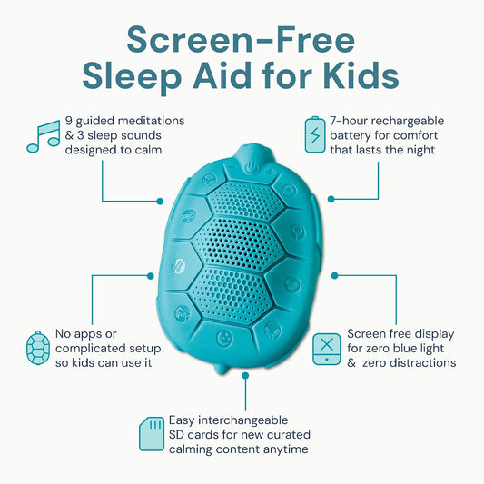 Zenimal Kids Meditation Turtle, Screen Free Sleep and Meditation Device for Kids, 9 Guided Meditations Plus 3 Sleep Sounds, No WiFi at Bedtime, Narrated by a Real Human Voice, Ages 3 to 12