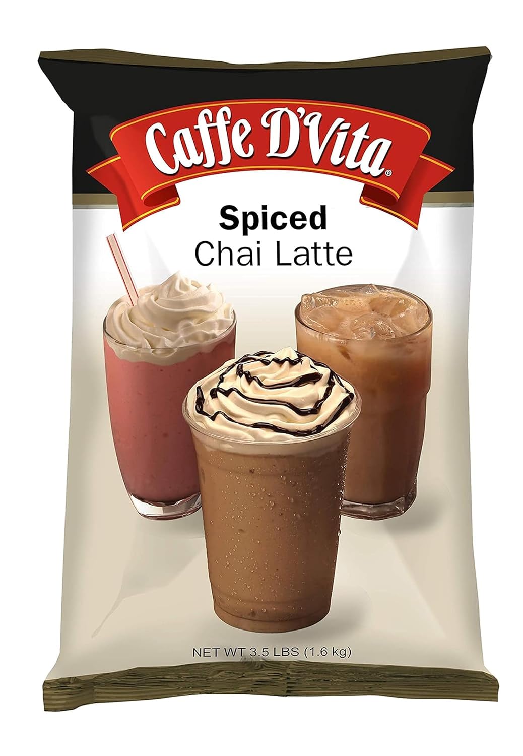 Caffe D'Vita Spiced Chai Latte Mix - Chai Tea Latte Powder Mix - 1 Lb Can