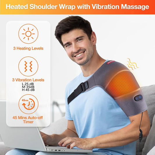Shoulder Heating Pad Massager for Rotator Cuff Frozen Shoulder