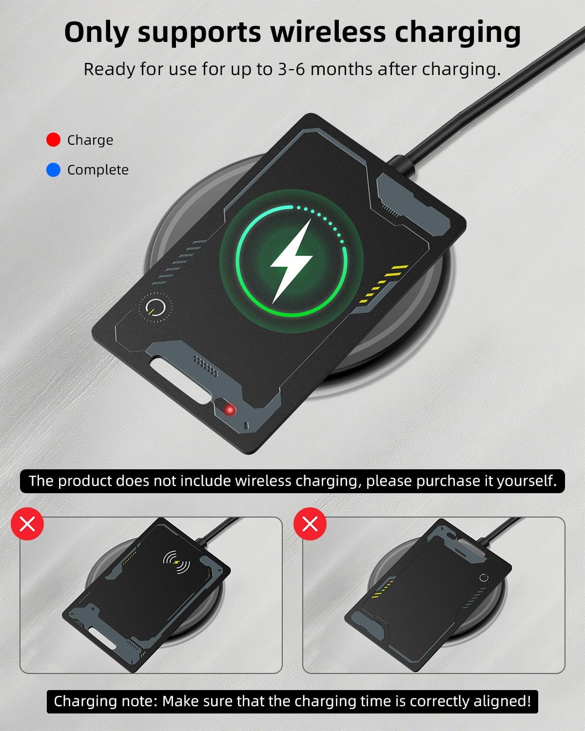 CooAoo Wallet Tracker Card Android, IP68 Waterproof Smart Card Luggage Tracker Compatible with Google Find Hub (Android Only), Rechargeable Item Locator Finder, Slim Tracking Card for Wallet, Black