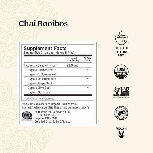 Yogi Chai Rooibos Tea, 16 Tea Bags (6 Pack)