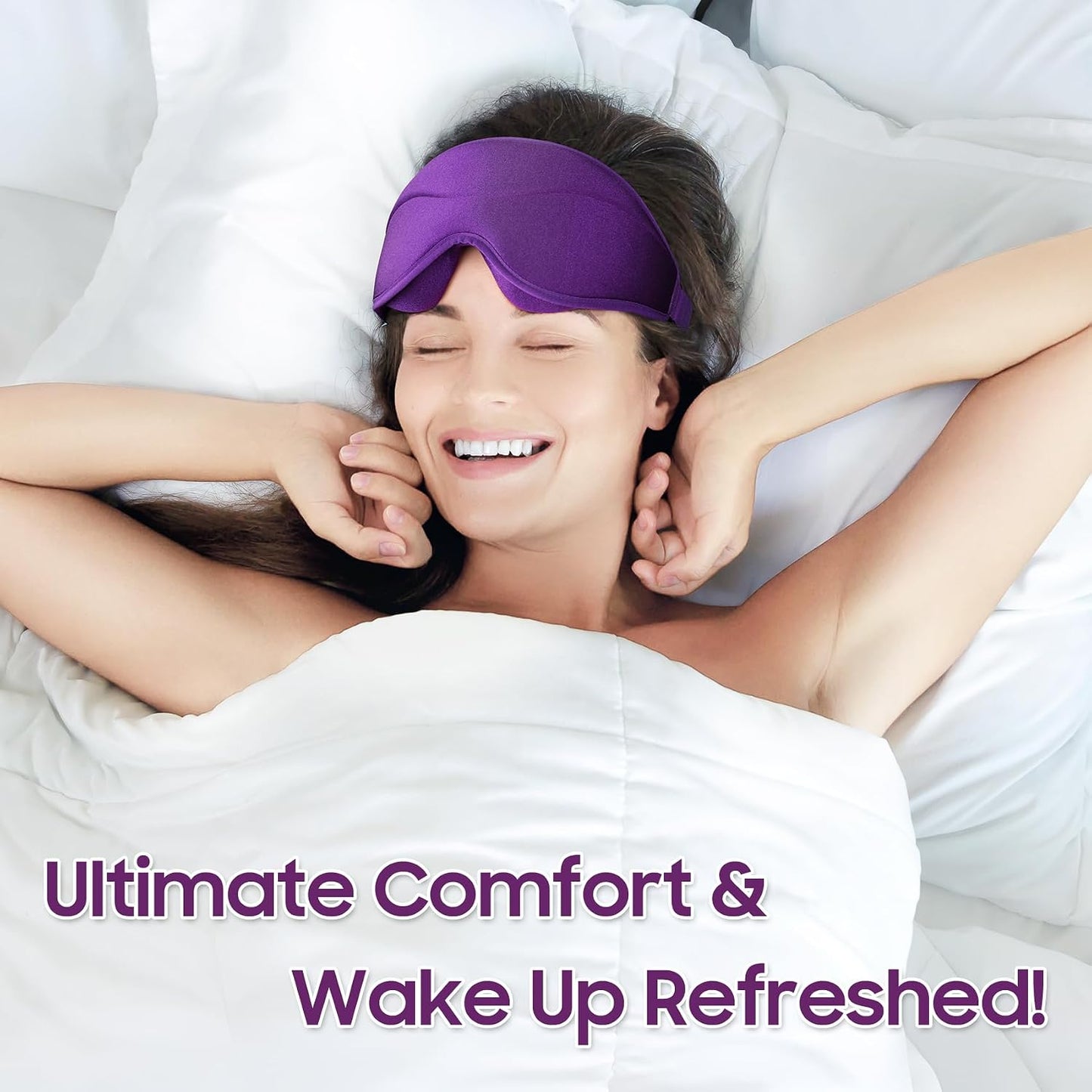 Sleep Mask - Total Blackout 3D Sleeping Mask, Super Lightweight & Silky Soft Eye Mask for Sleeping, Fully Adjustable Fit for Home, Office, Traveling, Meditation, Yoga, Pink, Mothers Day Gifts