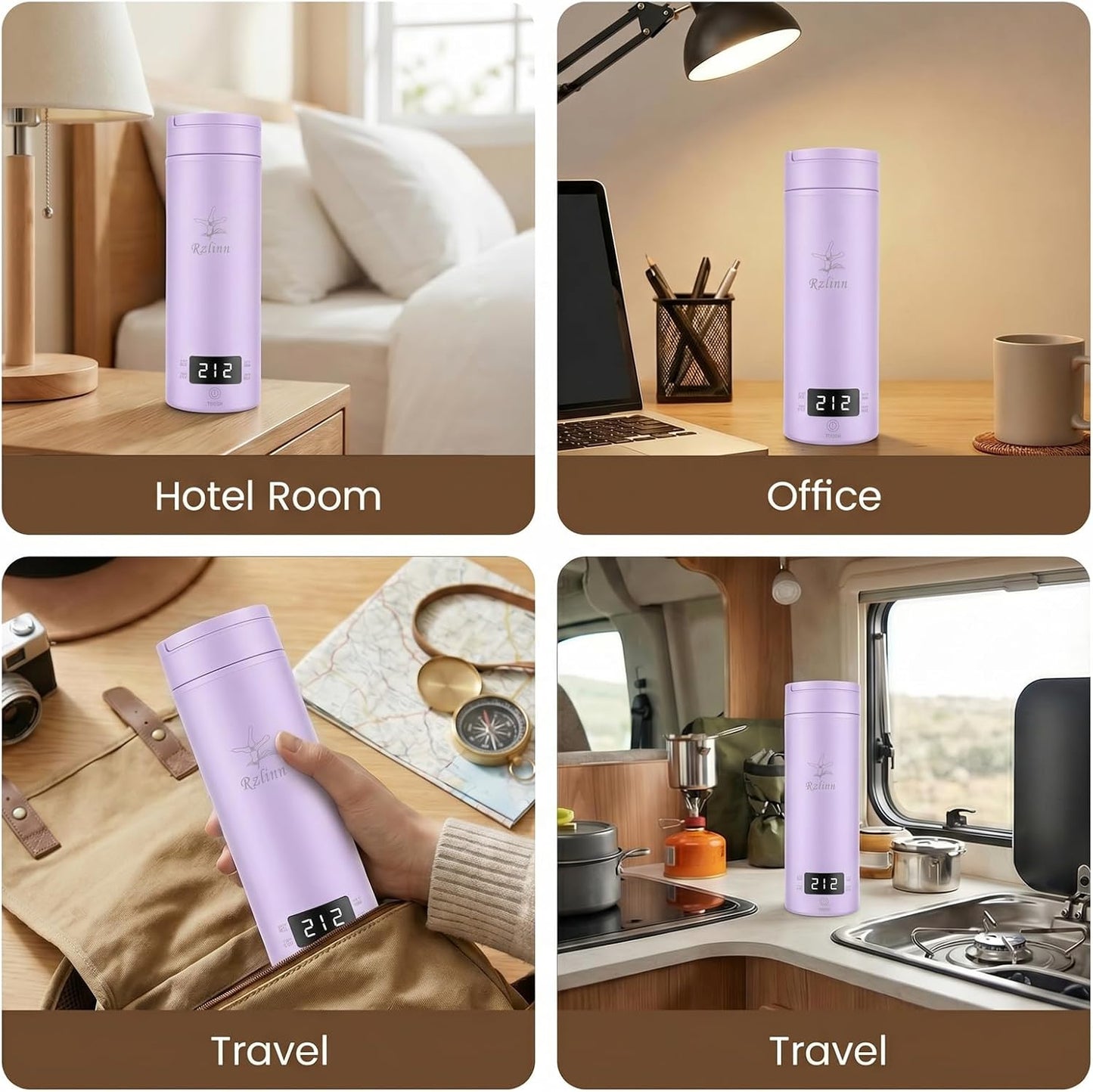 Portable Electric Kettle For Travel, 120V, 450ml, 4 Temperature Control