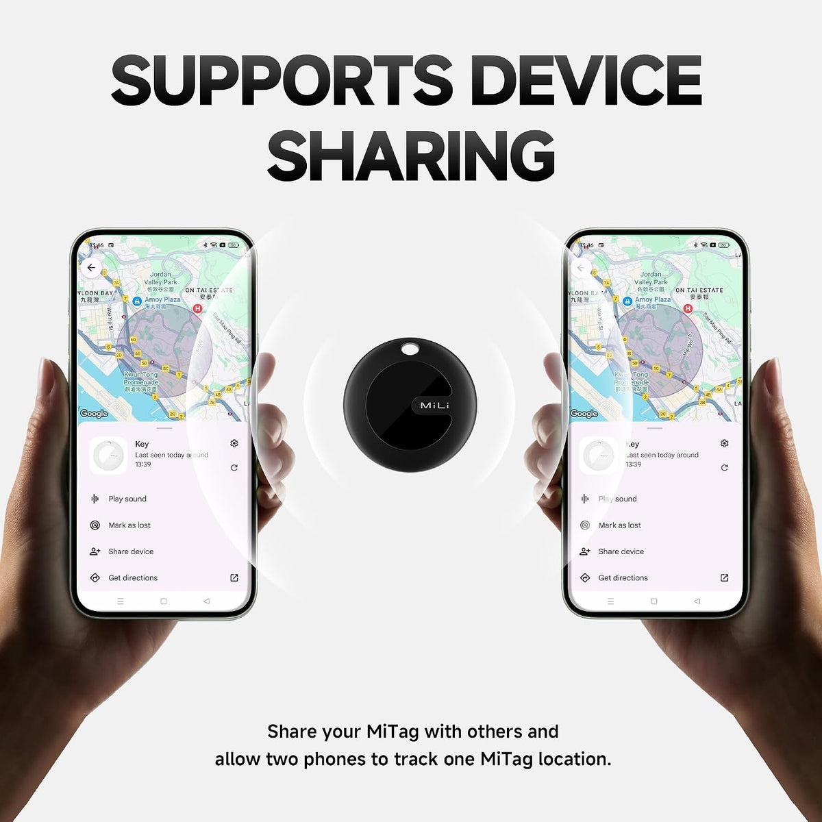 MiLi Air Tracker Tag Bluetooth Tracker for Android Replaceable Battery