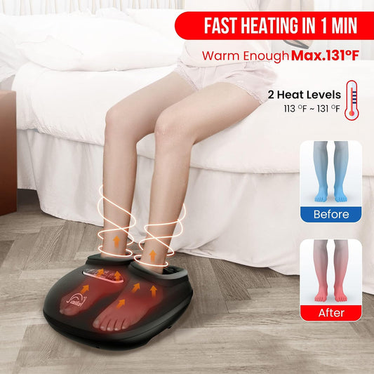 Snailax Shiatsu Foot Massager, Heat, Compression, Vibration, FSA Eligible
