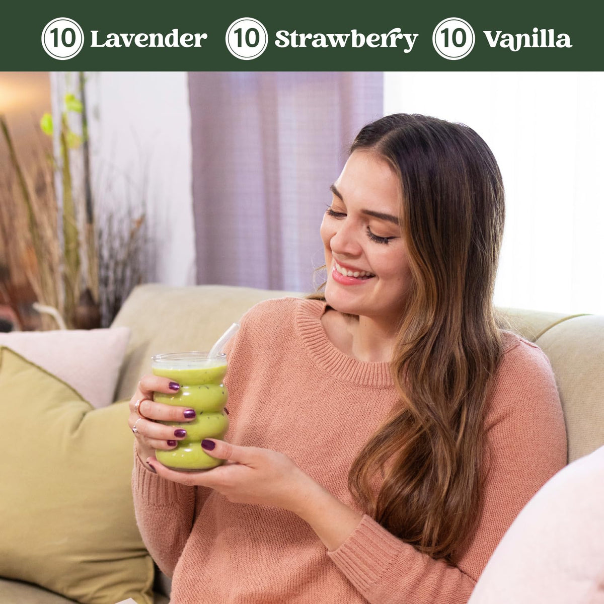 Harmony Premium Japanese Lavender Matcha Tea, 10 Sticks
